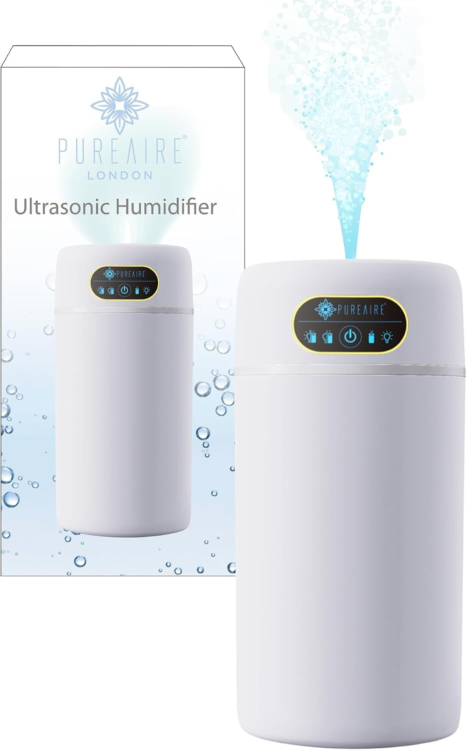 Cool Mist Humidifier for Bedroom Home Office Diffusers for Home LED Ultrasonic Air Humidifier 800Ml Water Tank USB (White) Air Diffuser Scent Baby Nursery