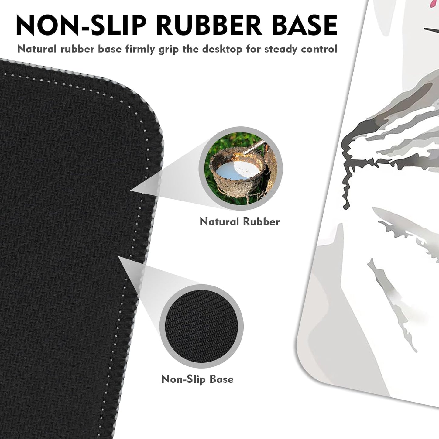 Gaming Mouse Pad, XXL Keyboard Mouse Mat Desk Pad with Non-Slip Rubber Base for Office & Home Computers, Laptop, Gaming (Ink Painting, 80 X 30 Cm)