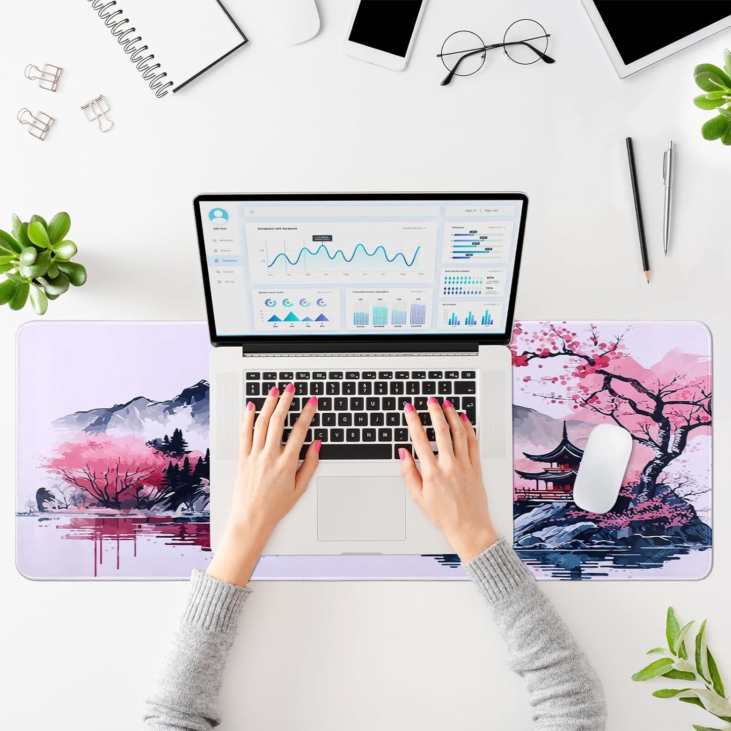 Non Slip Mouse Pad, 80 X 30Cm Mouse Mat Extended
